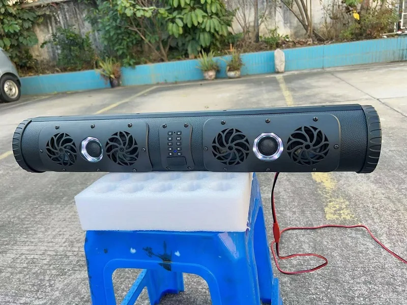 Portable 27 Inch Bluetooth Sound Bar - Outdoor Marine Speaker System with LED Lights for UTV ATV Golf Cart​