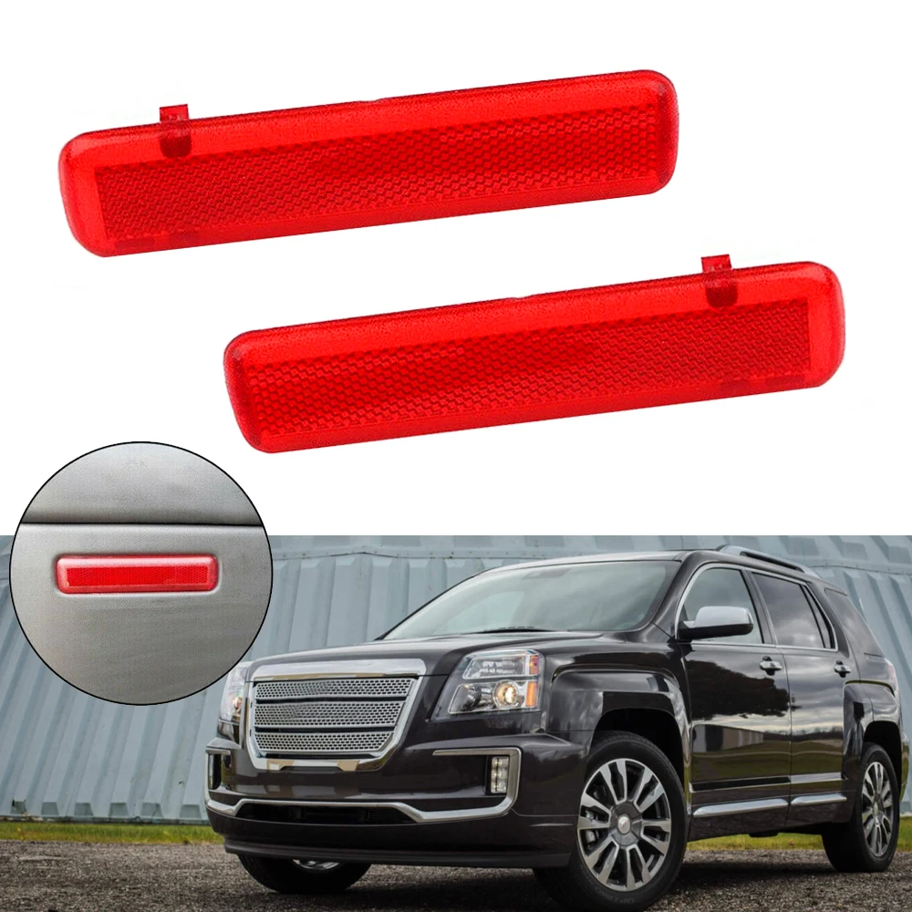 2Pcs Car Rear Inside Door Trim Reflector 15183155 15183156 for Chevrolet Silverado Suburban GMC Sierra Yukon Reflective Strips