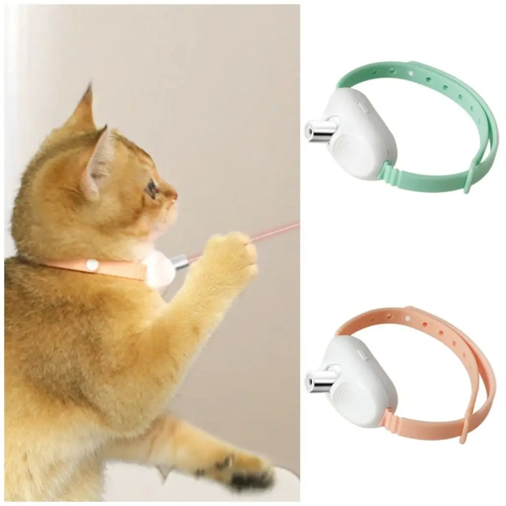 บรรเทาความวิตกกังวลสมาร์ทเลเซอร์ Cat-tasing COLLAR Electric Interactive Cat เลเซอร์ของเล่นปรับ LED อินฟราเรด Cat Teasing COLLAR สัตว์เลี้ยง