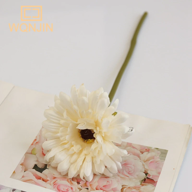 5 Stück, Gerbera künstliche Blume Zweig nach Hause Hochzeit Dekor Chrysantheme Gänseblümchen Blumenstrauß Blumen arrangement Zubehör – Detail 10