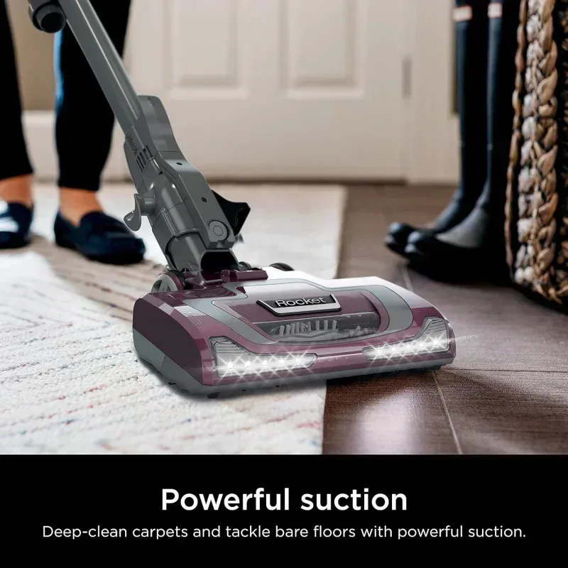 TGBFShark HV322 Rocket Deluxe Pro Corded Stick Vacuum LED Headlights,XL Dust Cup,for Pet Hair Pickup,Converts to a Hand Vac,Ali