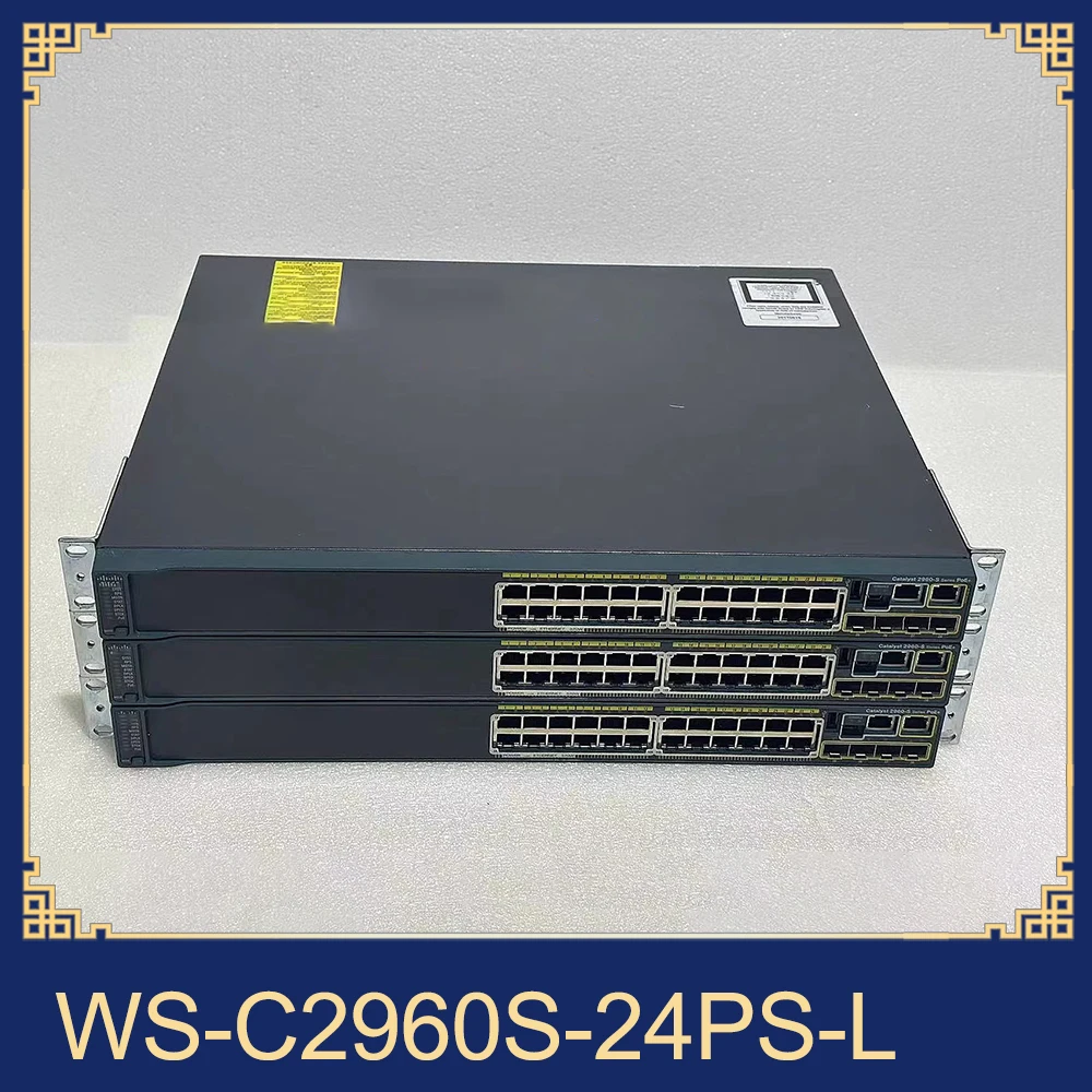 1pcs For Cisco 24-port Gigabit POE powered 4-port SFP network switch WS-C2960S-24PS-L