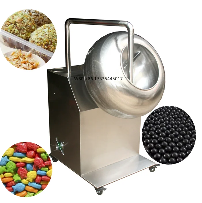 304 Food Grade Stainless Steel Multifunctional Chocolate Nut Coating Machine Candy Peanut Chocolate Sugar Coating Machine