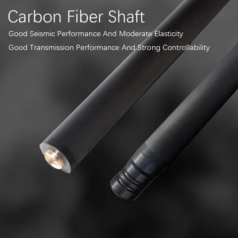Taco de billar con eje de fibra de carbono, personalizado, directo de fábrica, OEM, tecnología negra personalizada, accesorios para tacos de billar