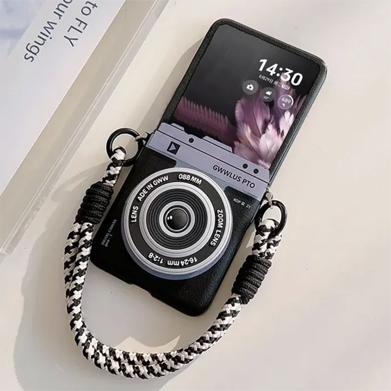 

For Samsung z flip 7 case Luxury magnetic camera stand phone cases for samsung galaxy zflip 7 cute case leather cover