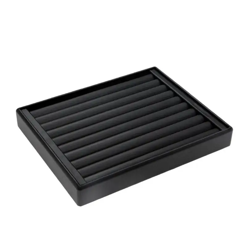 A52E Hochwertiges Multi-Ringhalter-Tablett aus Leder, 20 x 25 für professionelle Präsentation und persönliche Sammlung – Detail 8