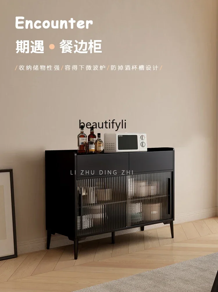 

Скандинавский боковой шкаф для дома, гостиной, винный шкаф, черный шкафчик у стены