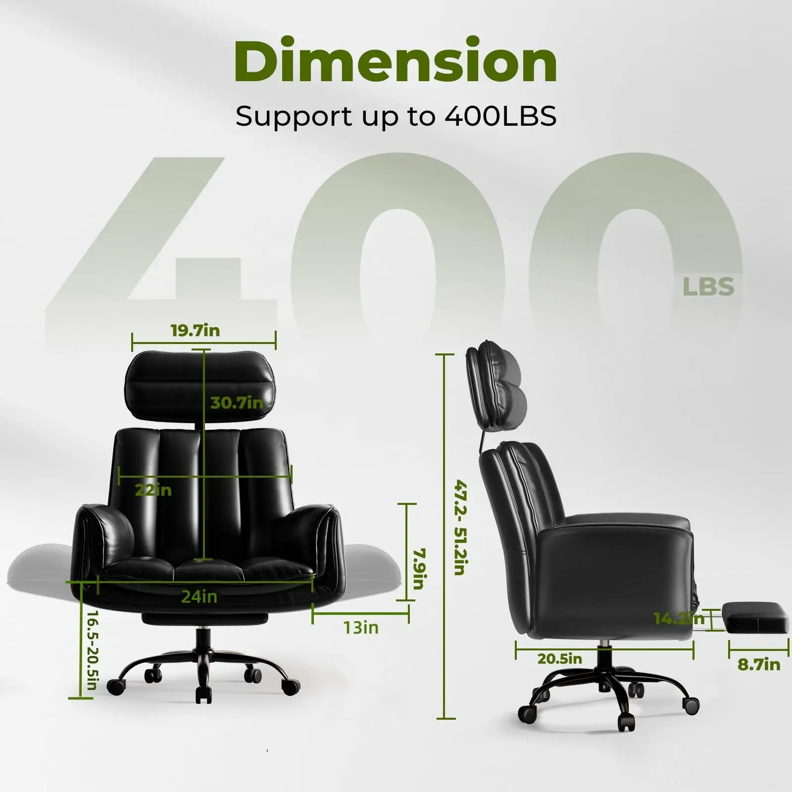 Criss Cross Office Chair with Armrests & Wheels, Comfy Big and Tall Chair, Ergonomic Executive Gaming Computer Chairs
