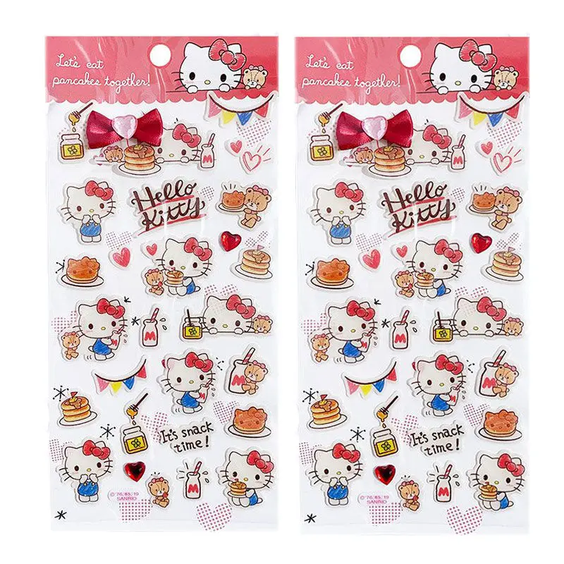Kawaii sanrio olá kitty adesivos dos desenhos animados ccd desktop mão conta diy material adesivos amigos presentes periféricos criativos