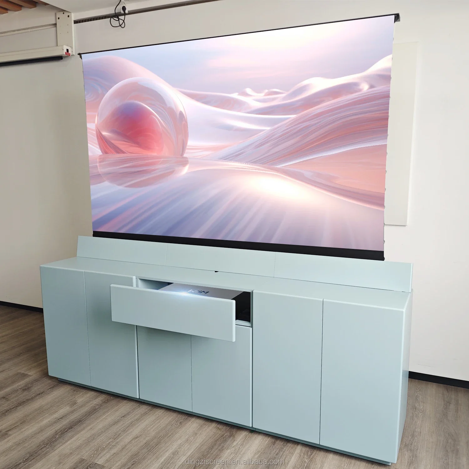 Modern Design Laser TV  Cabinet Wall Cabinet Home Furniture Luxury Wooden Living Room Tv Cabinet for 100 inch smart tv