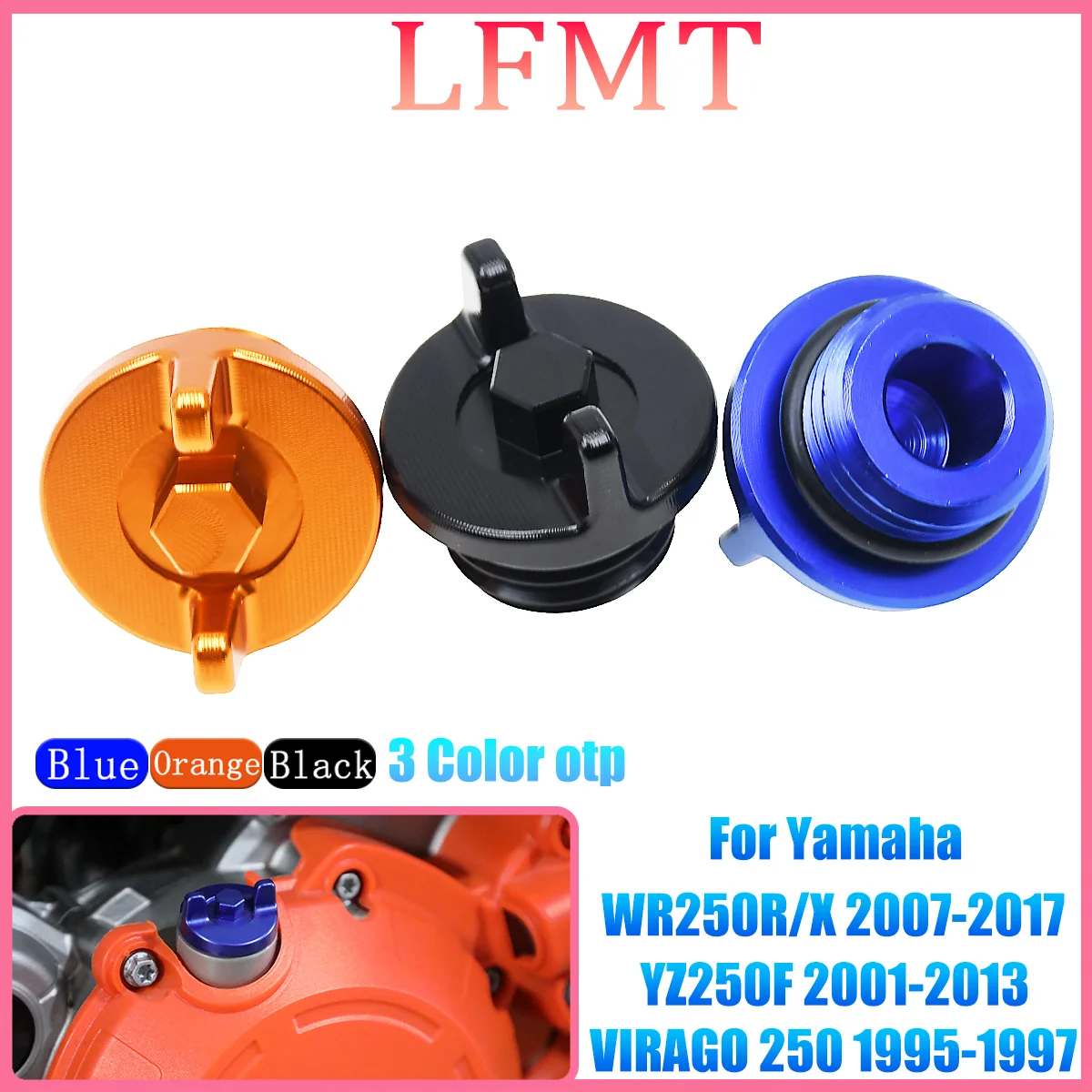 

For Yamaha YZ80 85 YZ125 YZ250 YZ250FX YZ450FX YFZ450 WR250X WR250R WR YZ 250F 450F Blaster CNC Engine Oil Filler Plug Cap Cover