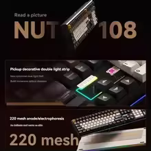 Weikav NUT108 Kit Mechanical Keyboard Wireless 3mode Kit Gasket 108Key Aluminum RGB Hot-Swap Custom PC