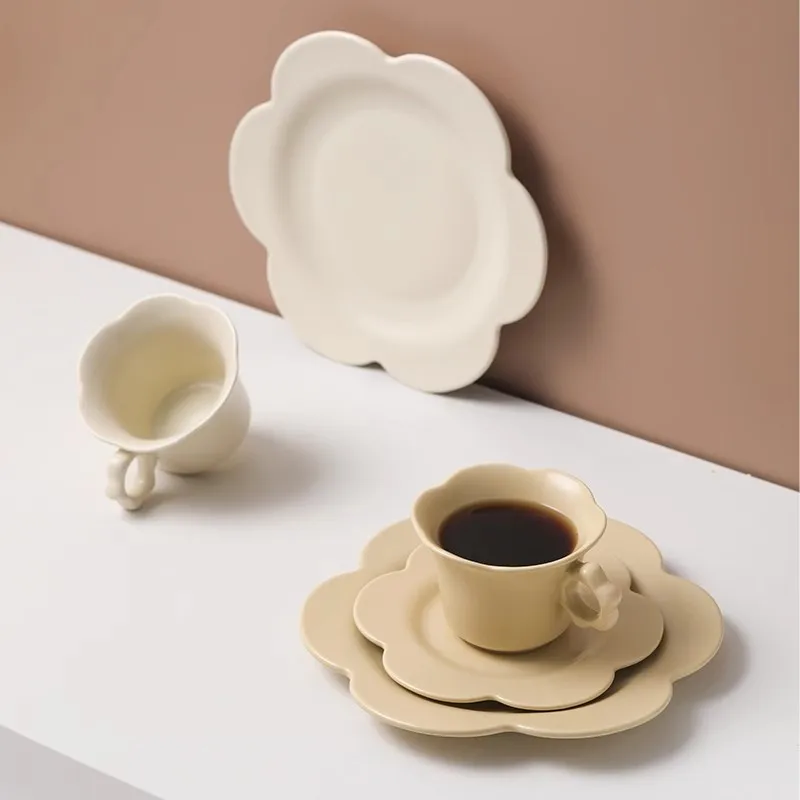 

Tarot Star Sun Coffee Cups and Saucers Creative Tableware Plates Dishes Coffee Cups Wholesale Mug For Tea Kitchen Accessories