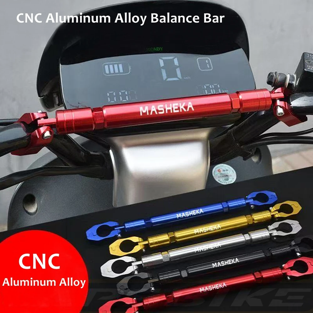 MASHEKA Motorcycle Adjustable Bold Balance Bar Universal 22mm Aluminum Crossbar Strengthen Handlebar Extended Moto Reinforce Rod