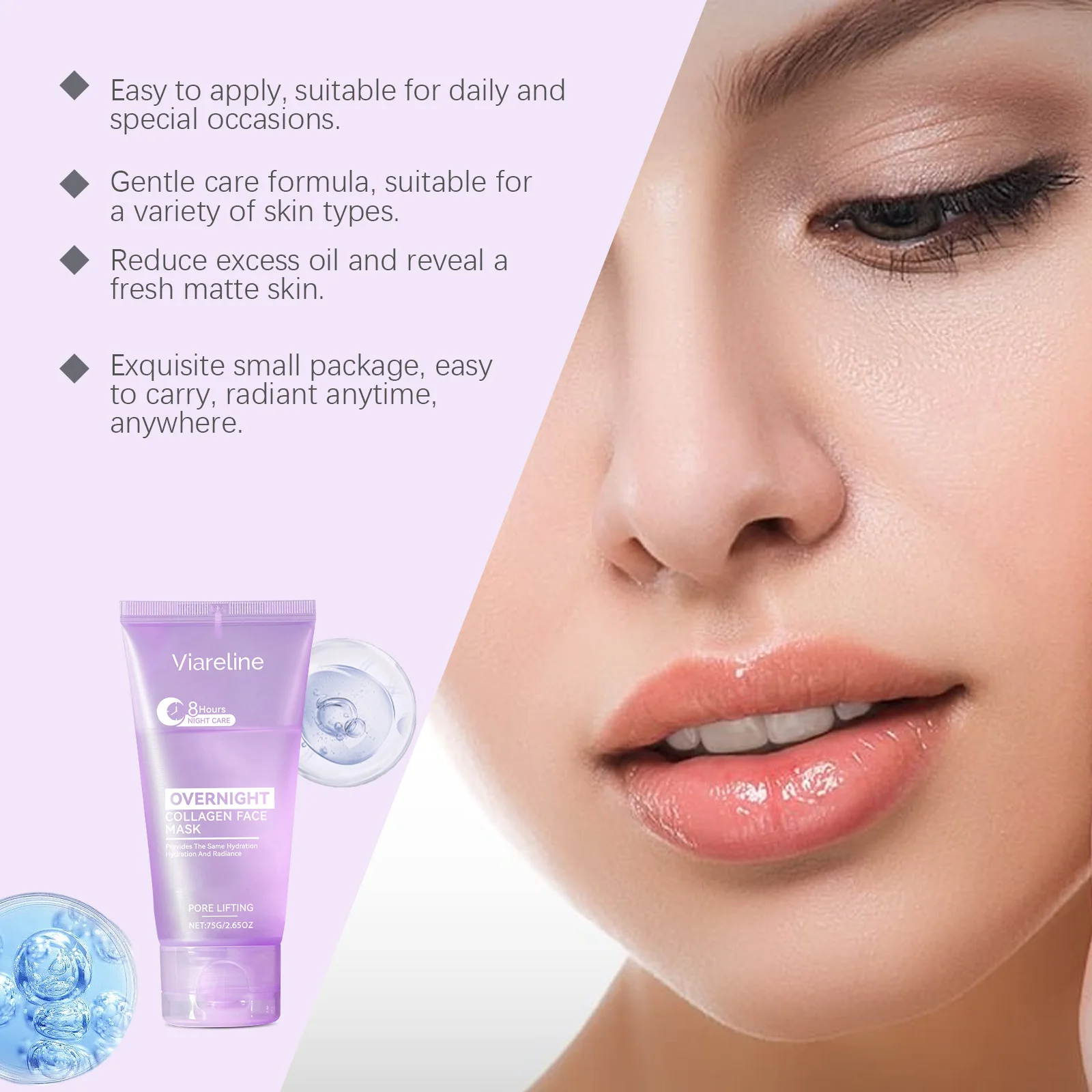 Collagen Peel-Off Mask - Deep Hydration & Exfoliation, Smooth Rough & Dry Skin, Pore-Minimizing Facial Treatment