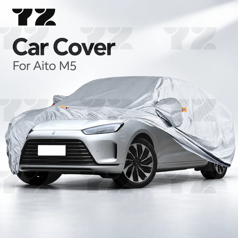 YZ  For Aito M5 Full Car Cover UV Protection Winter Insulation Functions Rainproof Snowproof Ati Frost Properties