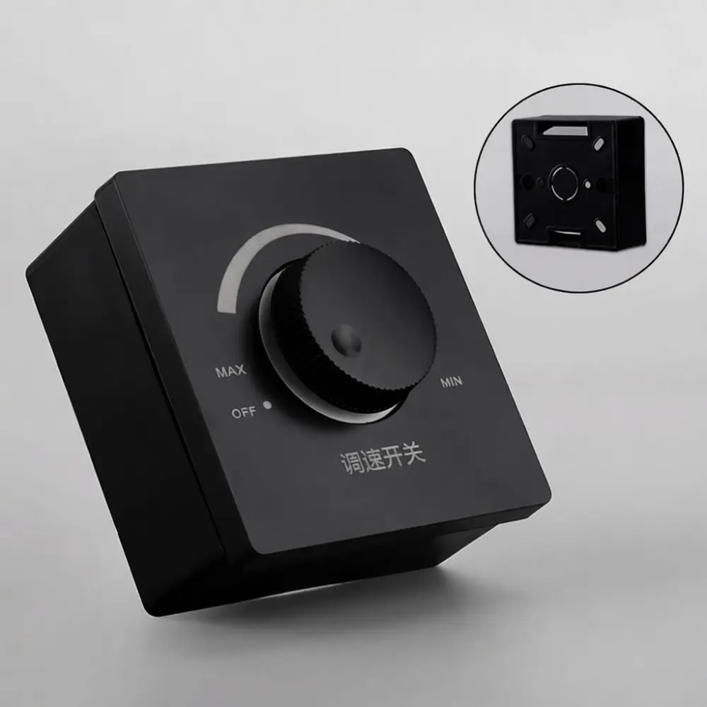 Flush Mount Fan Speed Regulator Stepless Rotary Knob Switch For Ceiling Wall Fans Electric Ventilator Power Control Panel Device