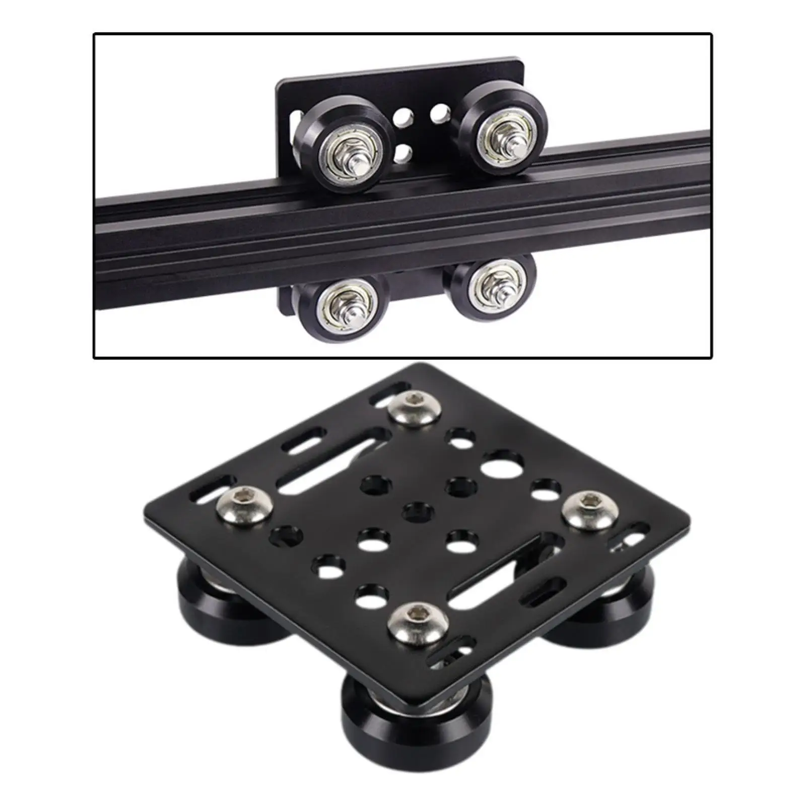 3D Printer Accessories Gantry Plate Kit Aluminum Extrusion V Wheel Pulley for European Standard Profile Slot Support Plate Easy