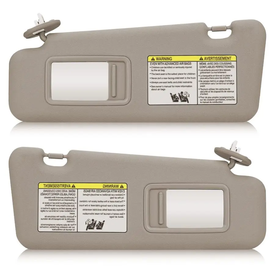 

amp Right Sun Visor with Light for 20082013 Toyota Highlander, Driver amp Passenger Side Beige Sunvisor Replacement 7432048500B0