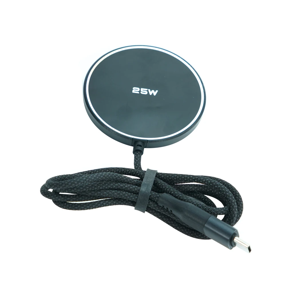 25W Fast Magnetic Wireless Charger Overheat Overcurrent Short Circuit Safe Protection For iPhone Home Office Travel Gaming Use