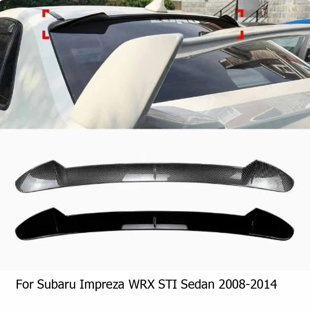 For Subaru Impreza WRX STI Sedan 4 Door 2008-2014 Rear Trunk Lid Roof Spoiler Wing Lip Tailgate Upper Splitter Guard Body Kit