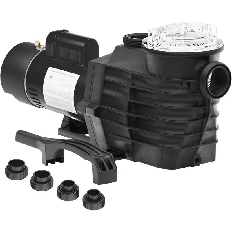 

2.5 HP Dual Speed Pool Pump 6240GPH Max Flow 79FT Head Lift DoE-Compliant 1.5" and 2" Fittings Pool Pump for Inground