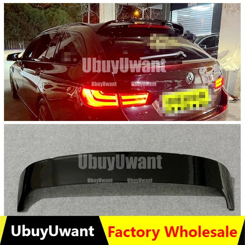 Carbon Color For BMW 5 Series F11 2011-2017 Touring Edition Rear Top Tail Wing Spoiler Glossy Black Modification Car Body Kit
