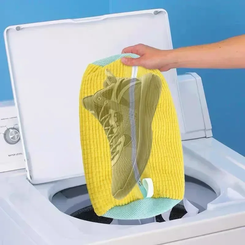 

Shoes, Laundry Bags, Washing Machines, Special Anti Deformation Yellow Chenille Mesh Bag, Lazy Shoe Washing Tool