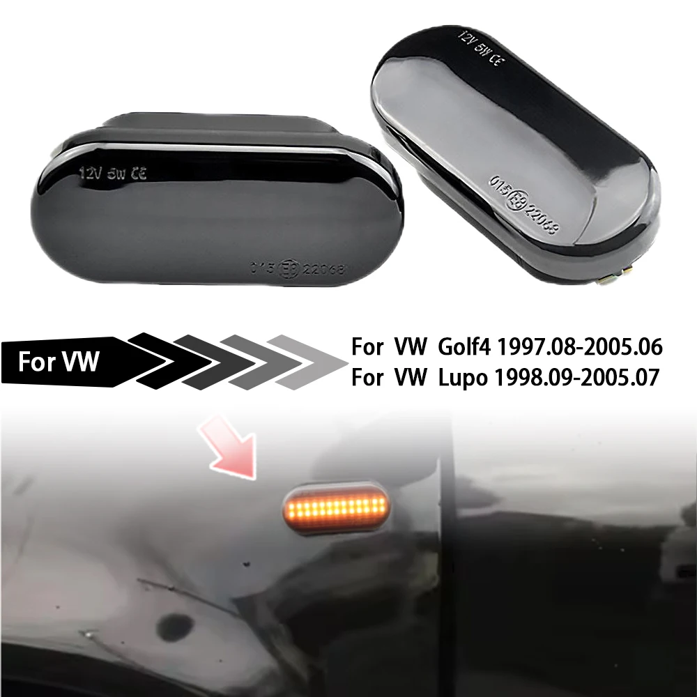 Led Dynamic Side Marker Turn Signal Light For VW T5 Amarok Jetta Golf 3 4 Fox Beetle Lupo Sharan Bora Passat Polo Vento