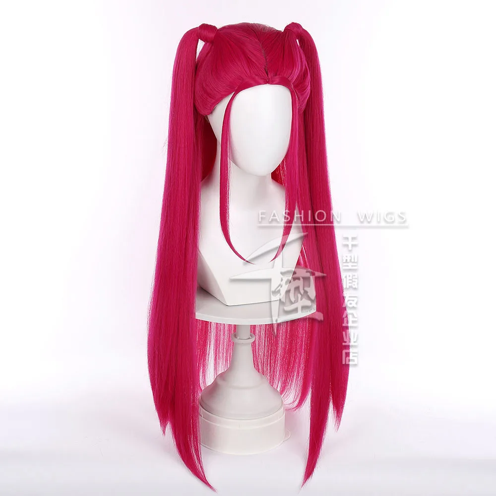 Mira-pelucas de Cosplay para mujer, espectáculo de Halloween, cazadores de demonios, peluca de Cosplay de 75cm, pelo sintético resistente al calor, peluca Mira para fiesta + gorro de peluca
