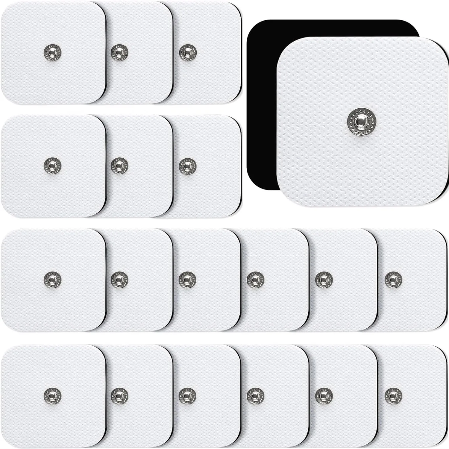 5*5cm/4*4cm Elektrodenpads für TENS-Geräte, Wiederverwendbare EMS-Akupunktur-Körpermuskel-Massagegerät-Zubehör, Selbstklebende Pflaster 100/50/20/10 Stück