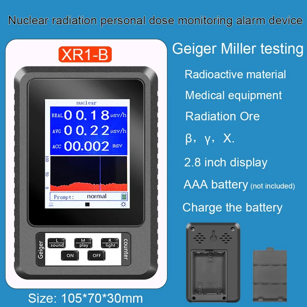 XR1 Color Display Screen Geiger Counter Nuclear Radiation Detector Personal Dosimeter Marble Detectors Beta Gamma X-ray