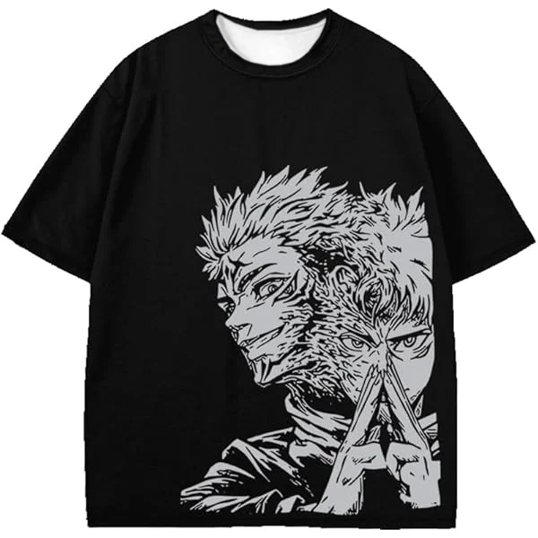 

A Gift for Jujutsu Fans! Adult and Kids' Jujutsu Kaisen Dark-style 3D Printed T-shirt, Guaranteed To Turn Heads When You Go Out