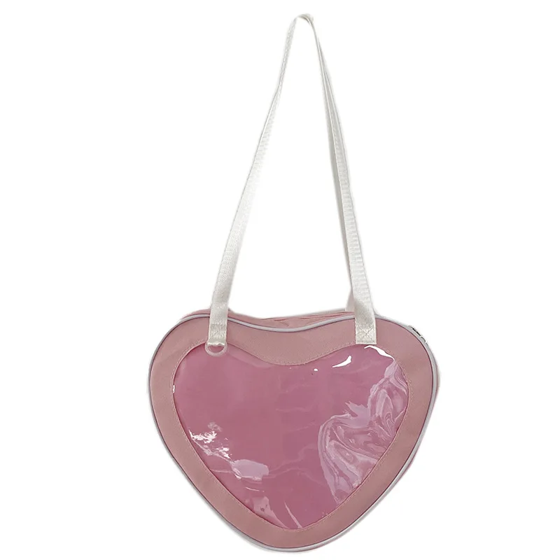 Love Heart Design Itabag Women 2024 New Transparent Crossbody Bags Girls Purses and Handbags Ita Bag For Girls JK Uniform Bag