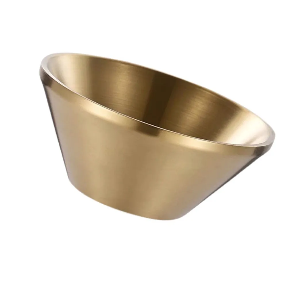 Tazón Multifuncional de Acero Inoxidable para Helado, Tazón de Postre Estilo Coreano, Recipiente para Servir Ensaladas, Dulces y Alimentos