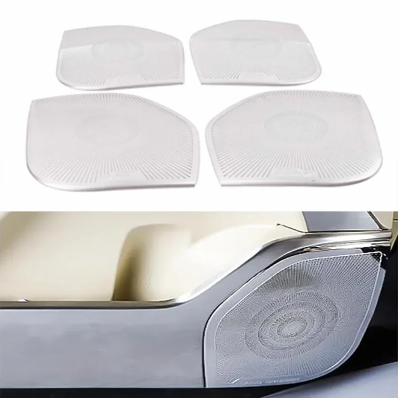 

Stainless steel For Toyota Land Cruiser 200 2010-2019 Car Door Horn Front Door Audio Sound Cover Trim