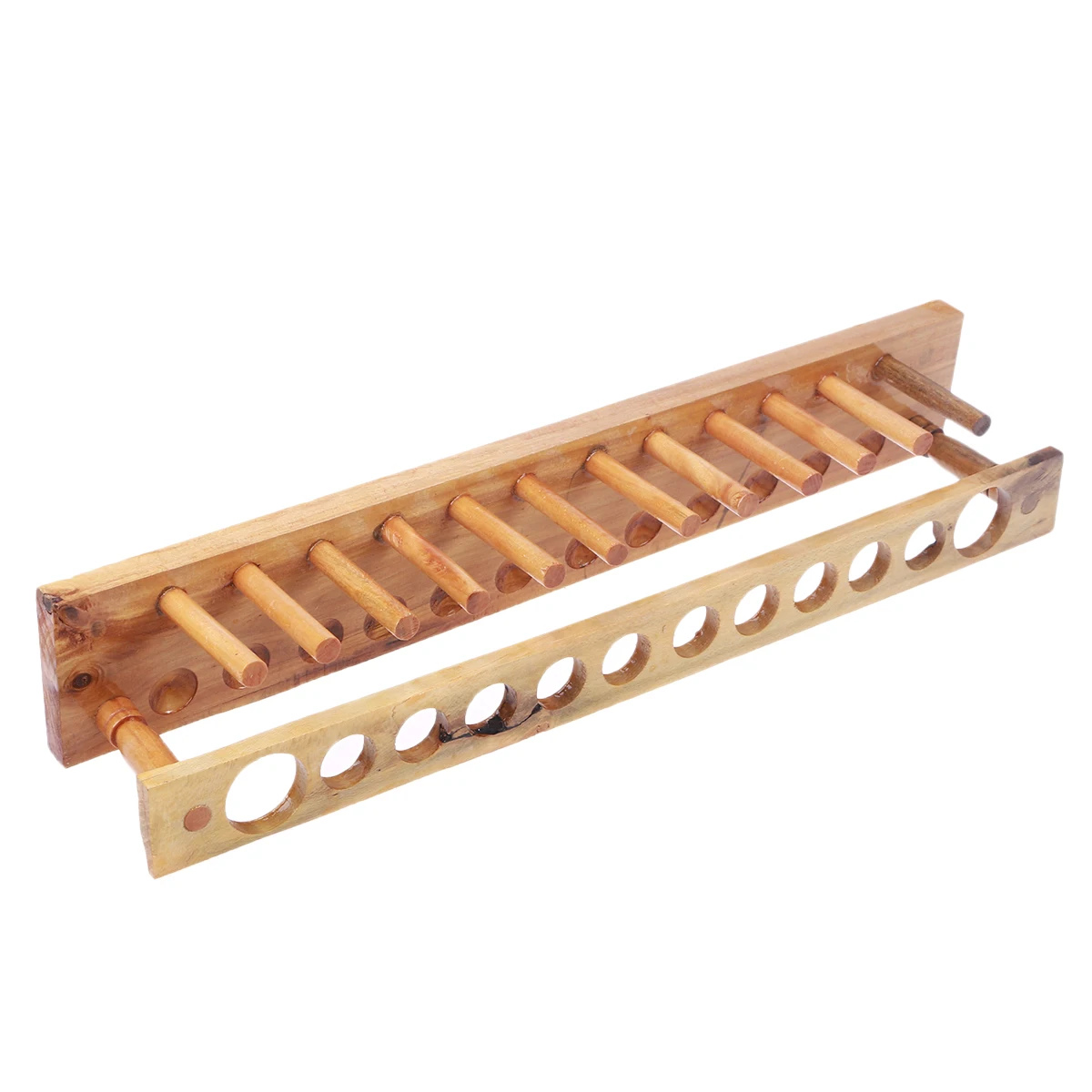 Wooden Test Tube Rack 12 Holes High Quality Reusable Laboratory Supplies School Lab Equipment Bamboo Stand Tube Holder