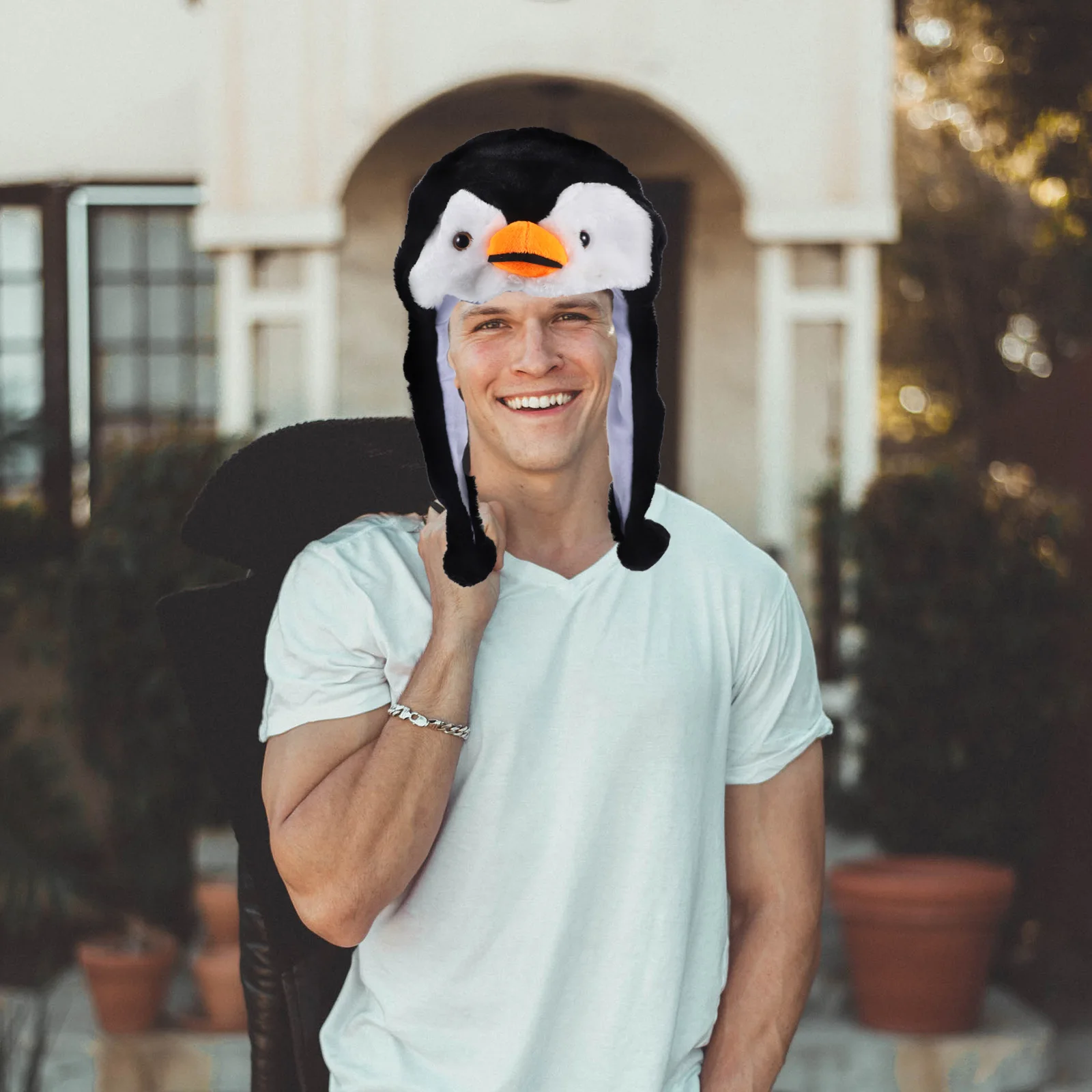 

Adorable Animal Hat Winter Earflap Hood Cute Cartoon Design Costume Party Carnival Cosplay Performance Accessory Novelty Funny