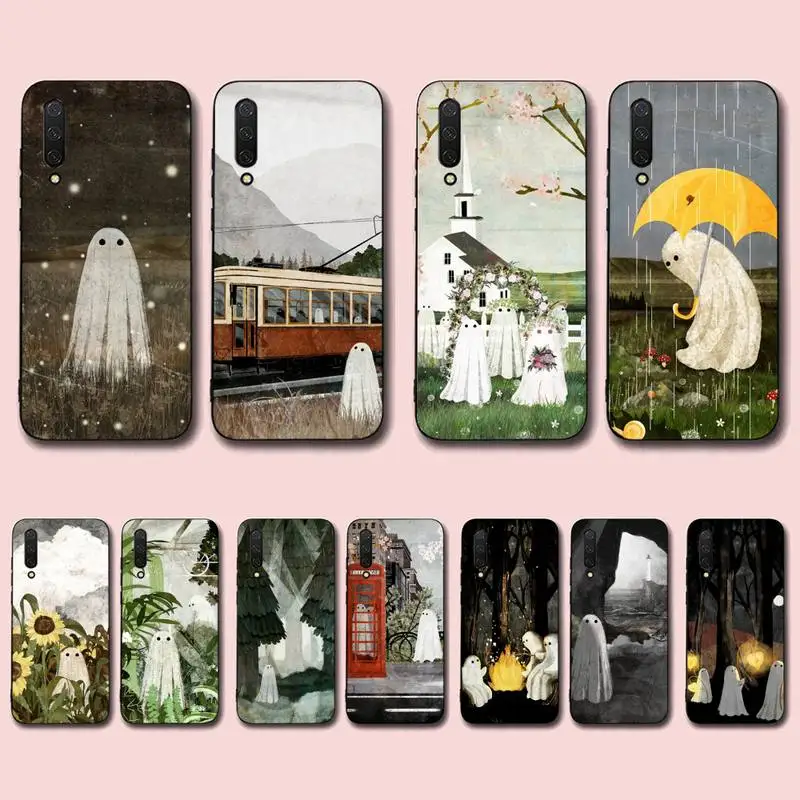 Cute Ghost Phone Case for Xiaomi mi 5 6 8 9 10 lite pro SE Mix 2s 3 F1 Max2 3