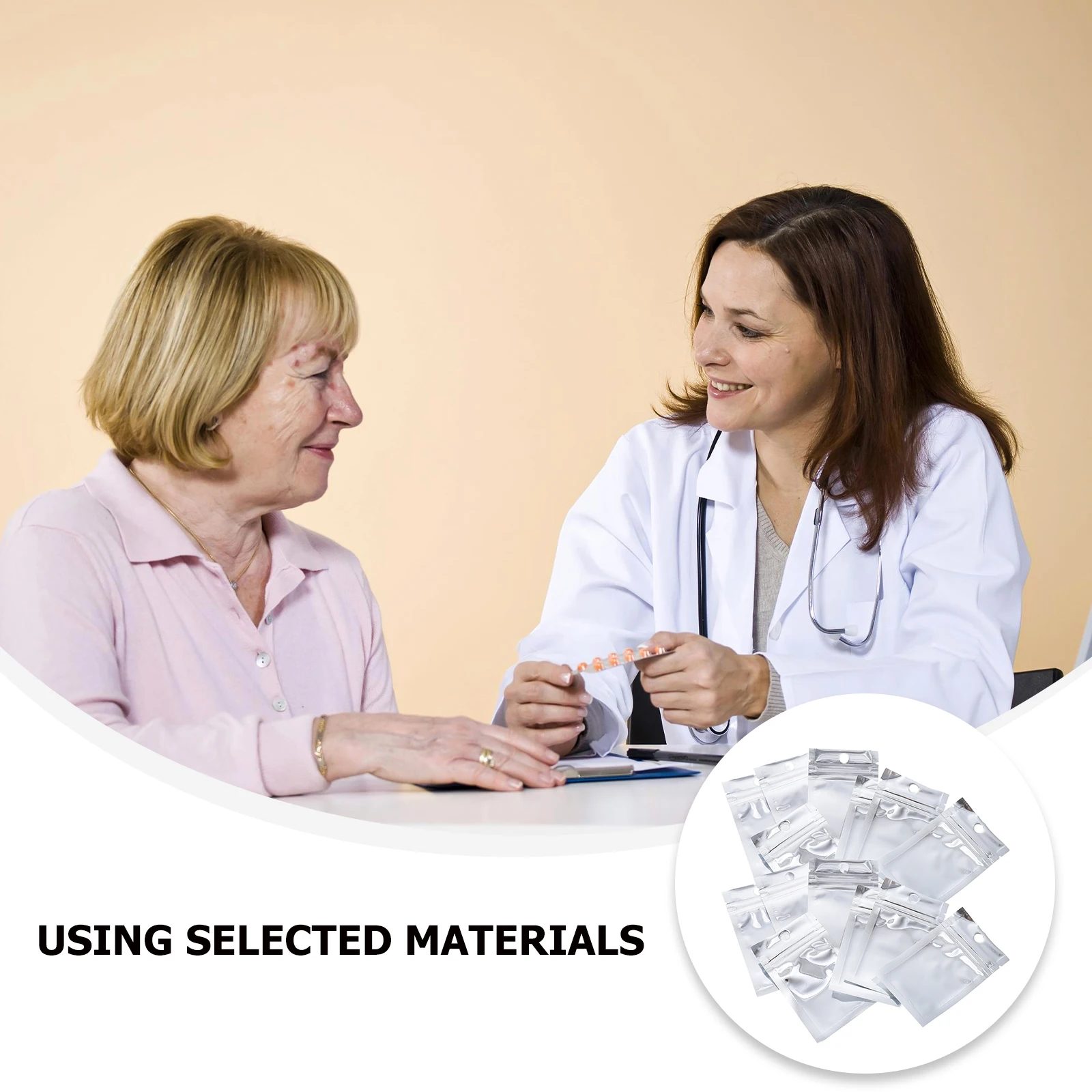 

200Pcs Pill Sealing Bags Transparent Aluminum Foil Resealable Medicine Storage Pouches Waterproof Clear Bags for Mask Supplies