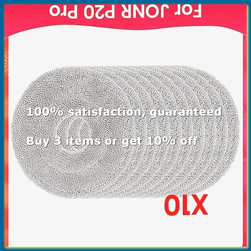 ●Replacement Mop Cloth Set for P20 Pro Vacuum Cleaner, Efficient Microfiber Cleaning Pads Accessories-ABFB