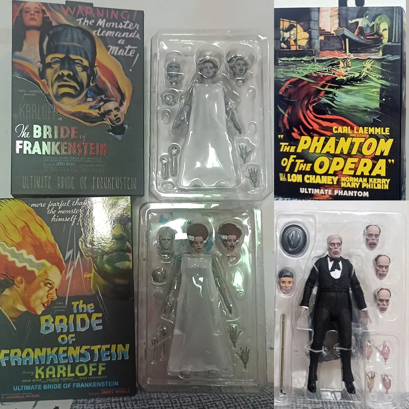 NECAl Action Figures Of The Phantom Of Opera Lon Chaney The Bride Of Frankenstein Children's Gifts Christmas Present