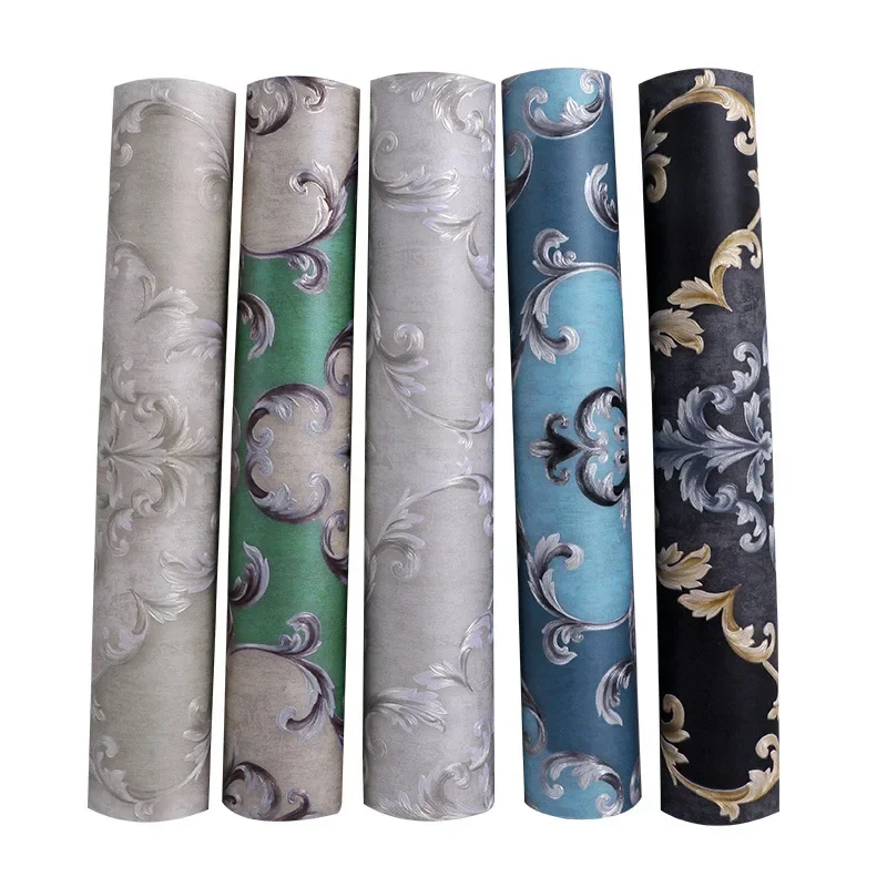 European style 3D stereoscopic living room bedroom background wallpaper home luxury high-end nonwoven Damascus wallpaper.