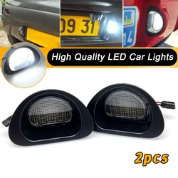 2Pcs No Error White LED License Plate Light Fit For Peugeot CITROEN C1 2005-2013 107 2005-2014 Error Free Number Lamp