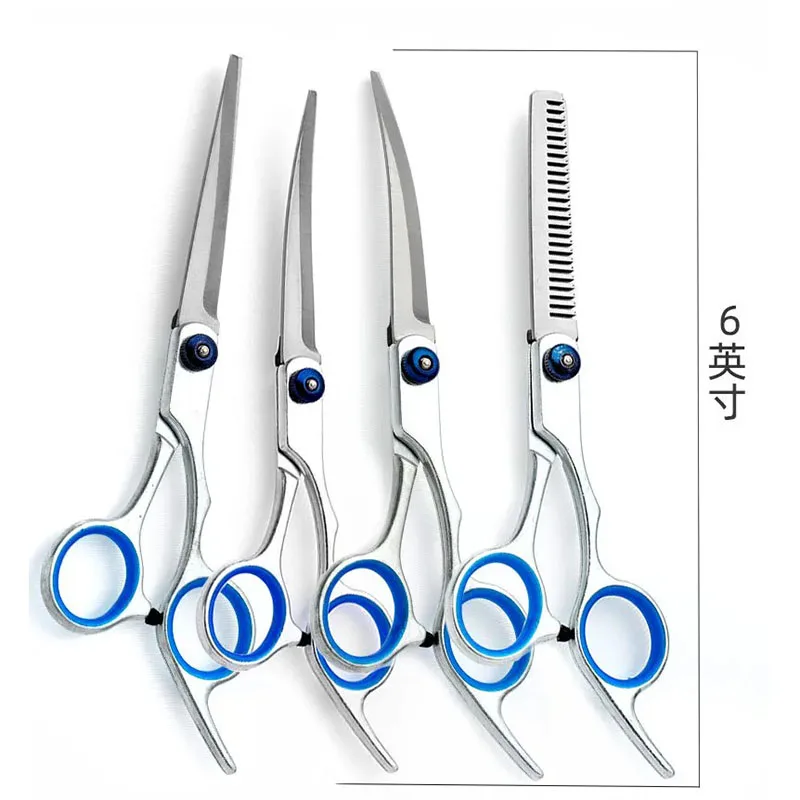 Professional Dog Grooming Scissors with Safety Round Tips,Heavy Duty Titanium Stainless Steel Up-Curved Pet Grooming Scissors