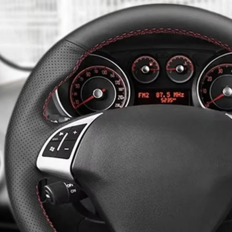Hand Stitched Perforated  Microfiber Leather Steering Wheel Cover For Fiat Bravo Doblo Grande Punto Linea Qubo Opel Combo