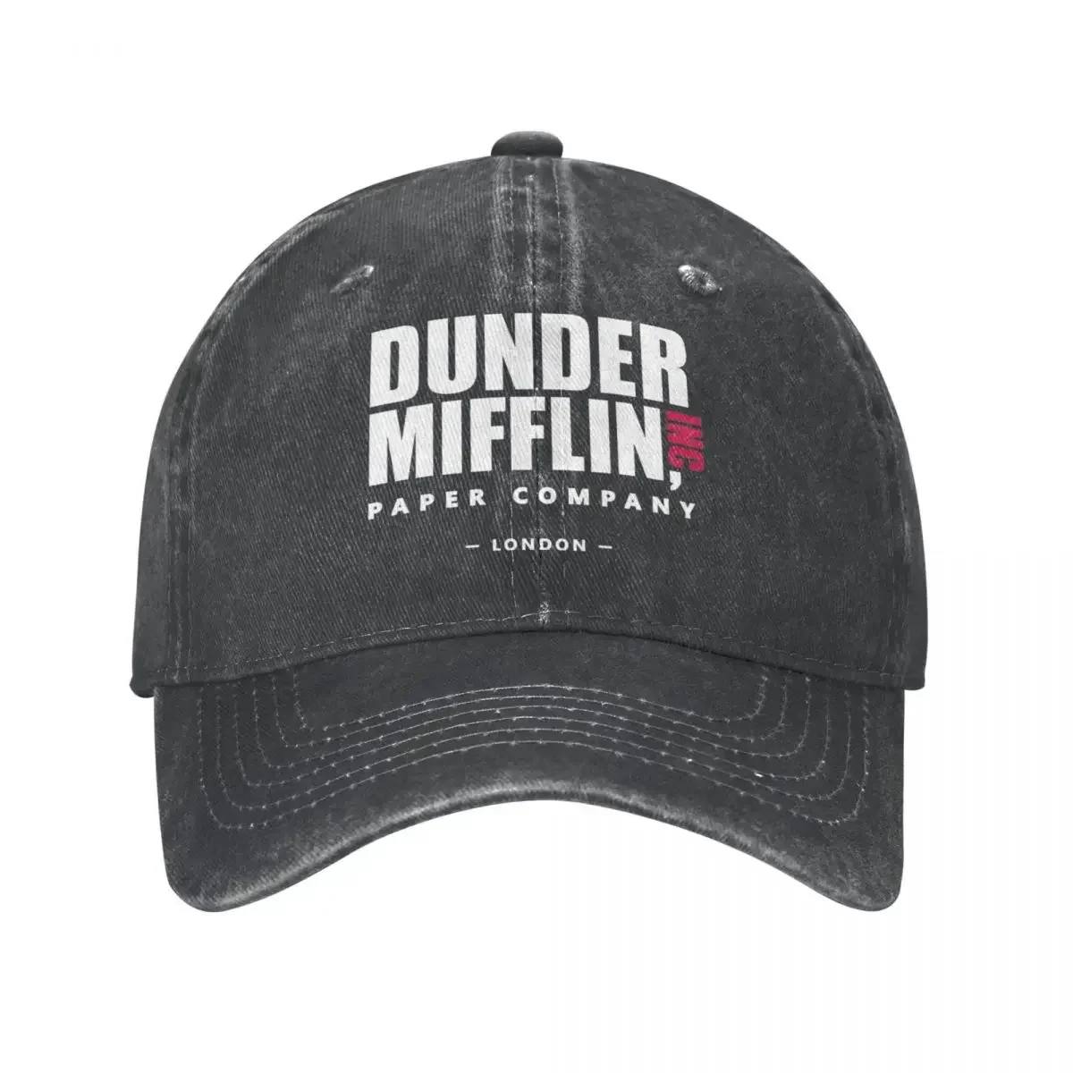 Dunder Mifflin London Baseball Cap Distressed Washed The Office Paper Company Snapback Hat Outdoor Activities Adjustable Hats