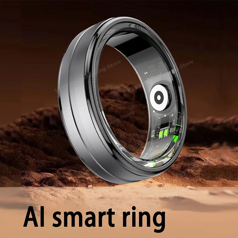 R06 Smart Ring Men Women, Heart Rate And Blood Oxygen Monitor IP68 5ATM Waterproof Bluetooth Connected Wise Multi-sport Mode