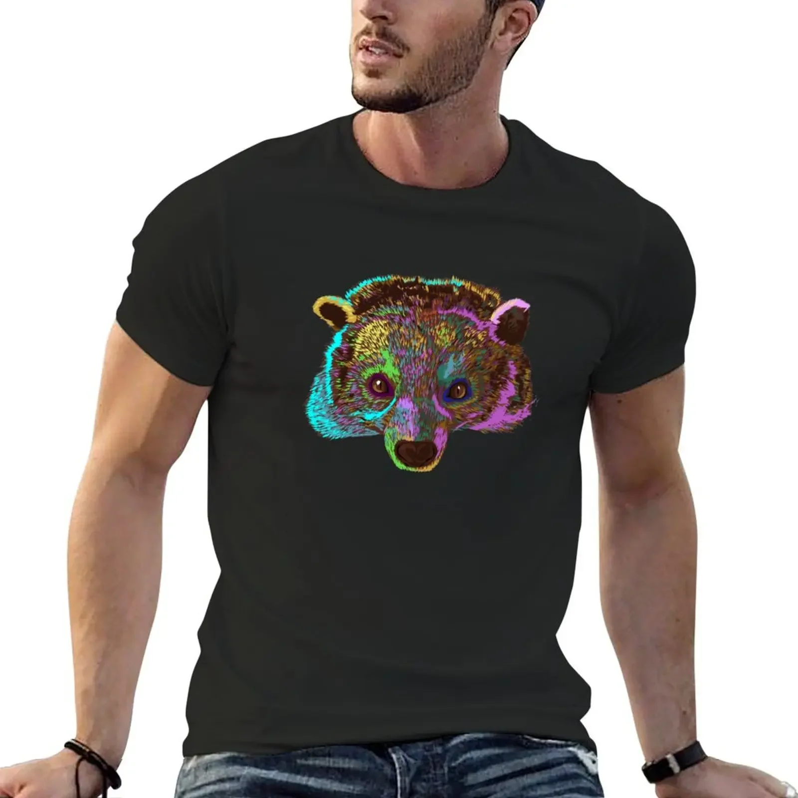 Splash Binturong Animal T-Shirt korean fashion summer tops heavy weight t shirts for men