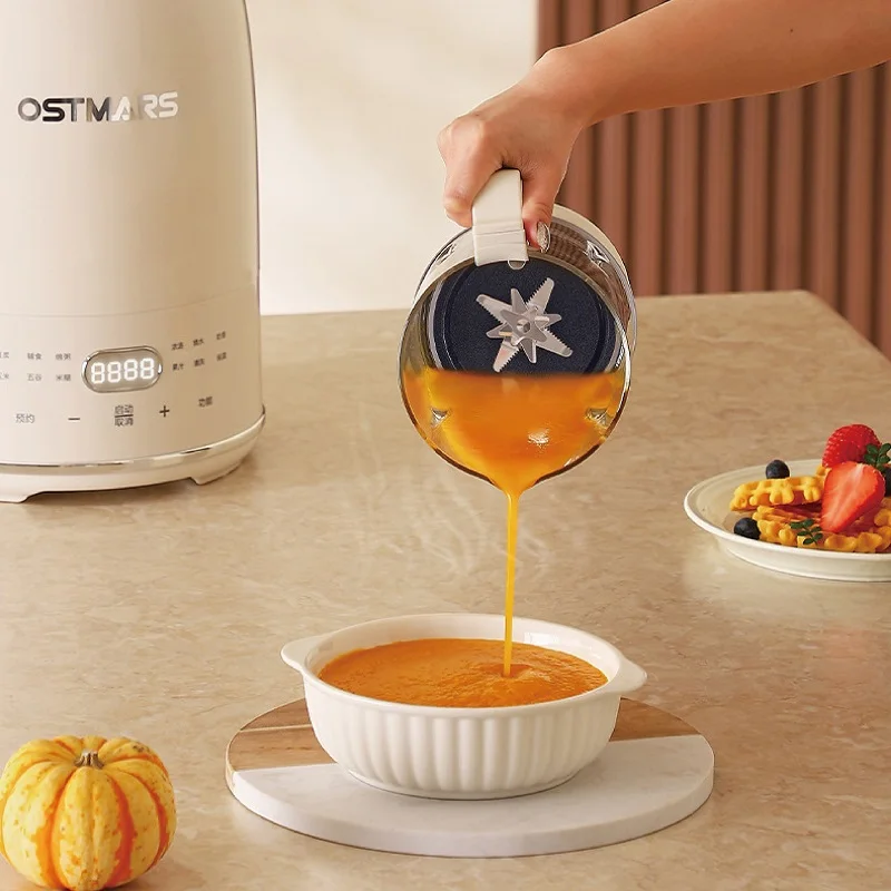 1.5L Multifunction Soy Milk Machine 20 Blade Wall Breaking Machine Electric Juicer Auto Heating Silent Rice Paste Machine 600W